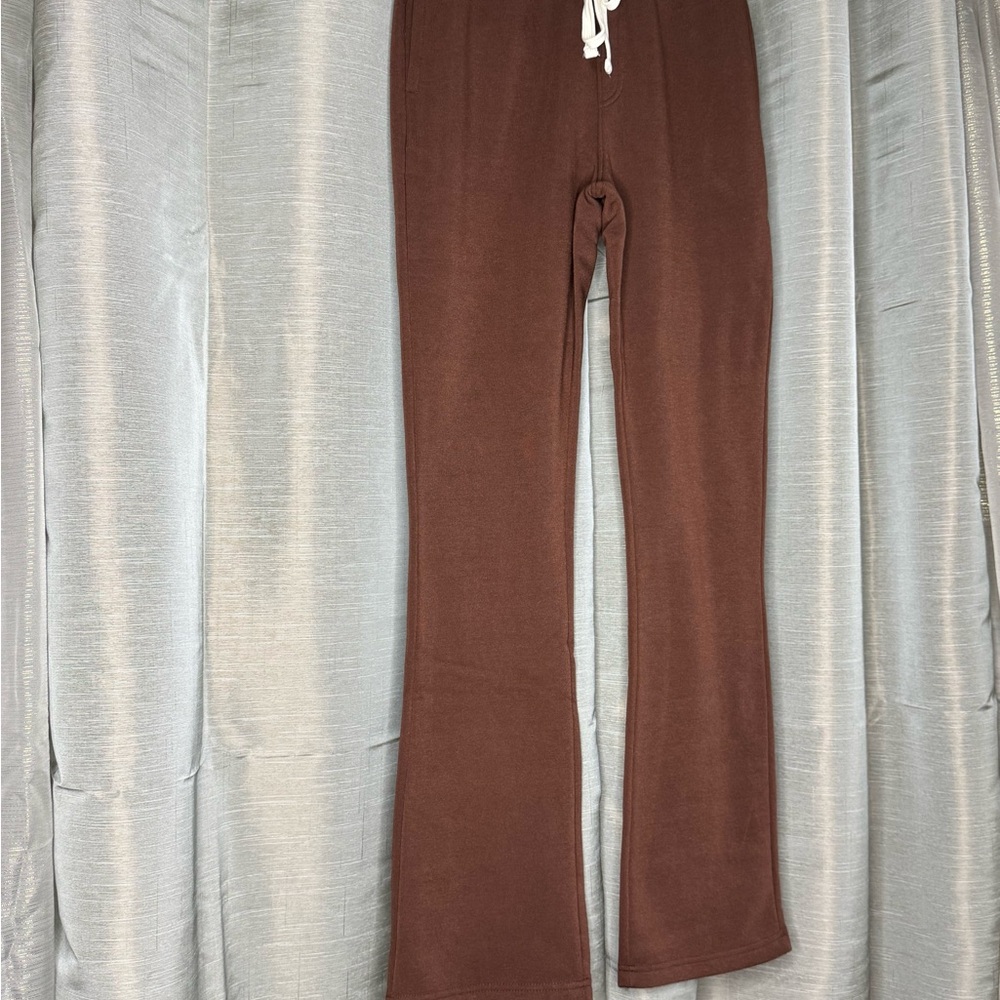 Brown Stack Sweatpants With Drawstring - image 1